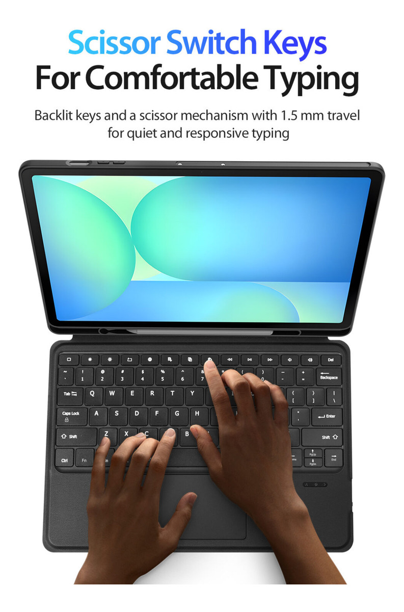 CASE CON TECLADO TOUCH PARA GALAXY TAB S10 FE PLUS 13.1 X620 - 6