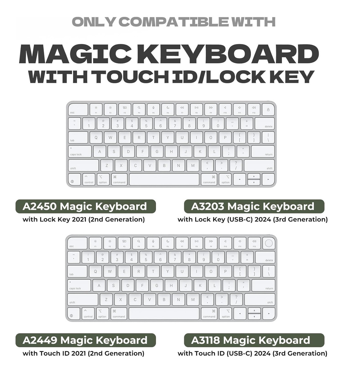 DEXNOR FUNDA CASE PARA APPLE MAGIC KEYBOARD (TOUCH ID/LOCK) - 2