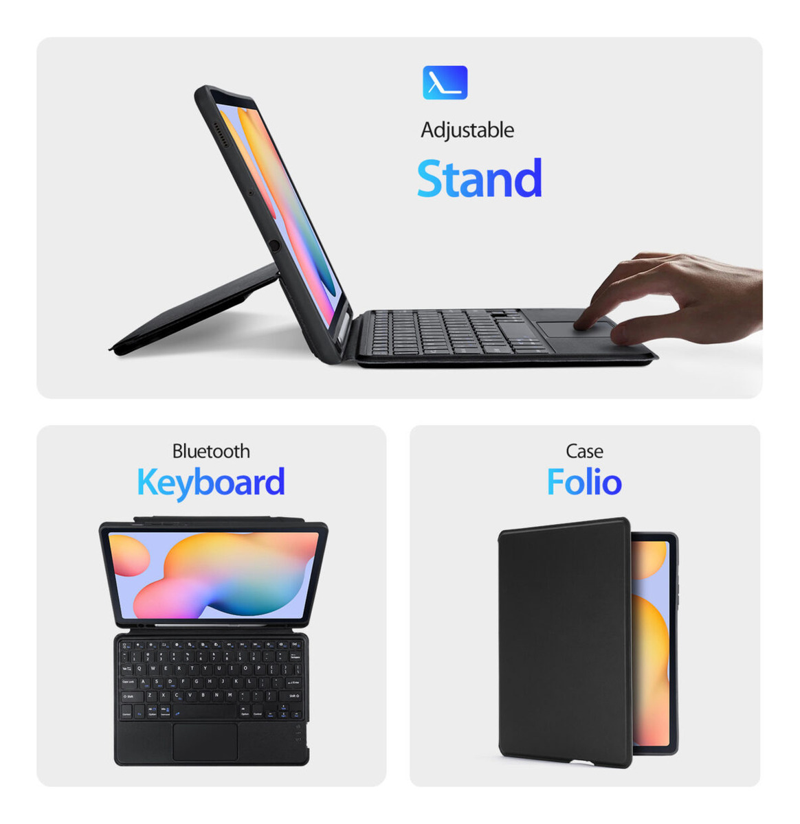 CASE CON TECLADO TOUCH PARA GALAXY TAB S6 LITE (2020) P610 - 5