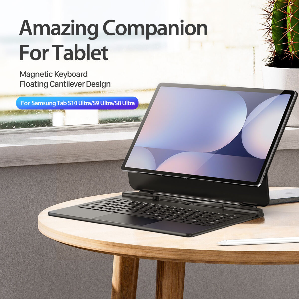 CASE CON TECLADO MAGNÉTICO PARA GALAXY TAB S8 ULTRA X900 - 2