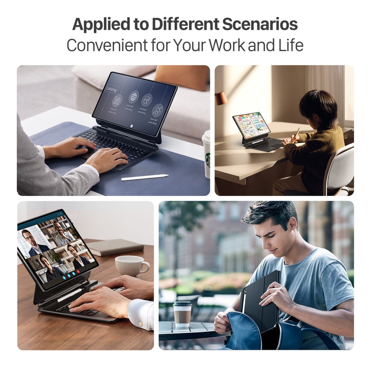 CASE CON TECLADO MAGNÉTICO PARA GALAXY TAB S8 ULTRA X900 - 3
