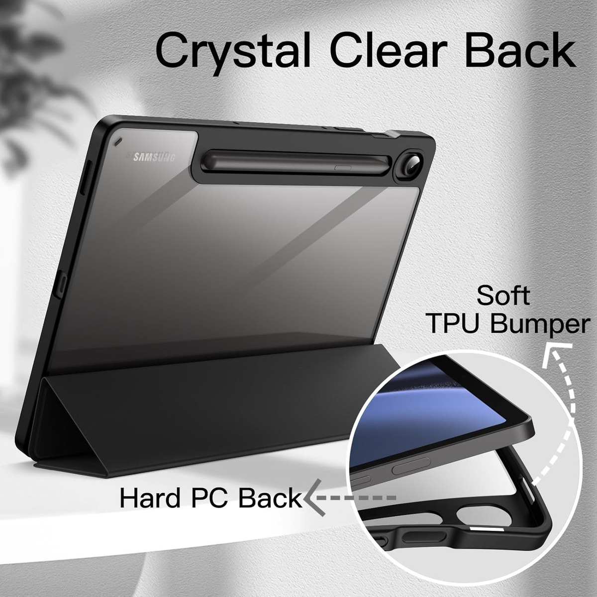 MOKO CASE PARA GALAXY TAB S10 FE 10.9 X520 X526 CLEAR BLACK - 4