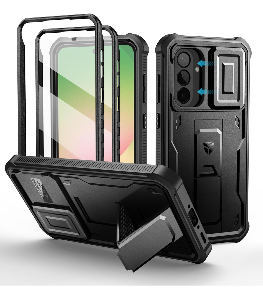 CASE DEXNOR PARA GALAXY A56 5G 2025 PROTECTOR 360° NEGRO - 1