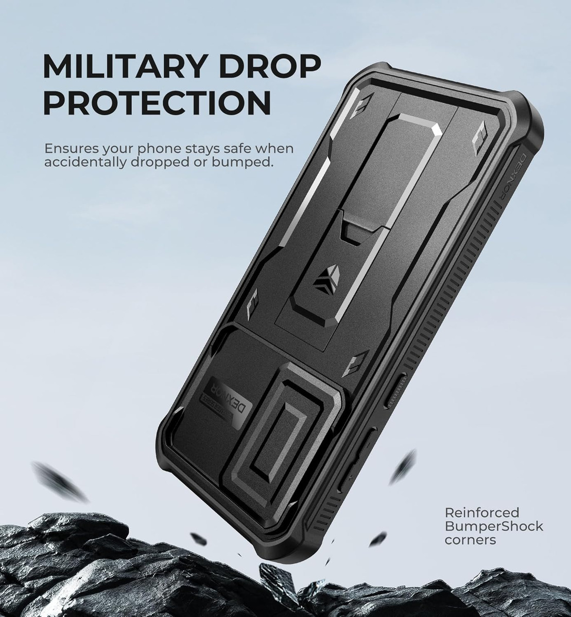 CASE DEXNOR PARA GALAXY A56 5G 2025 PROTECTOR 360° NEGRO - 4