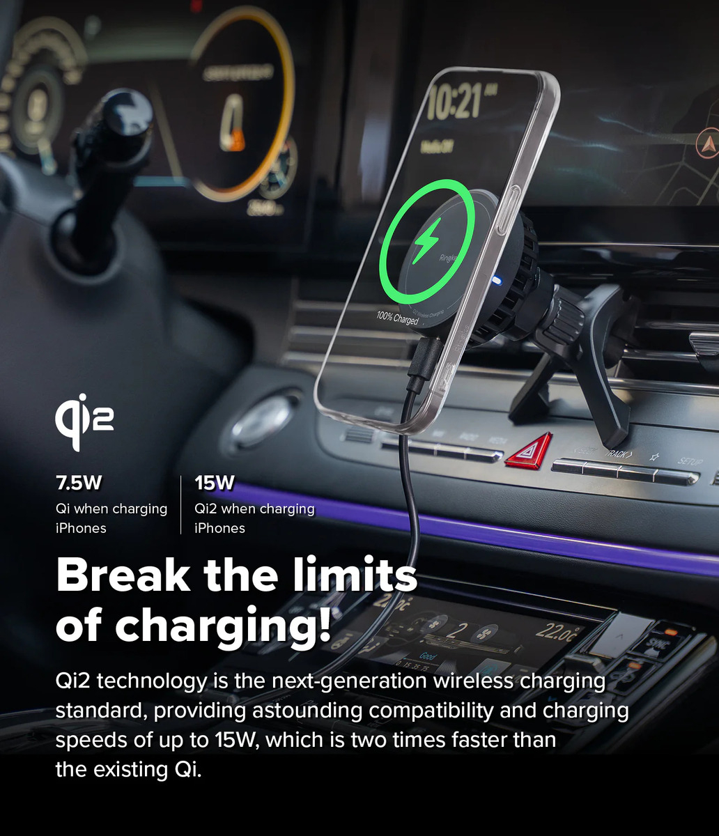 CARGADOR AUTO RINGKE QI2 15W (MAG) IPHONE 13/ PRO/ MAX/ MINI - 3