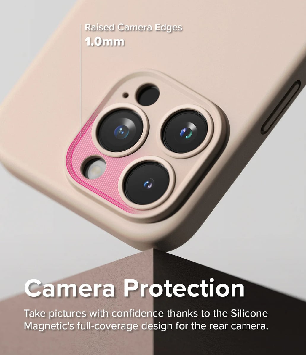 CASE RINGKE SILICONE (MAG) PARA IPHONE 15 PRO 6.1 PINK - 3
