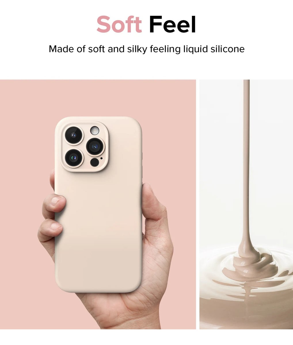 CASE RINGKE SILICONE (MAG) PARA IPHONE 15 PRO 6.1 PINK - 6