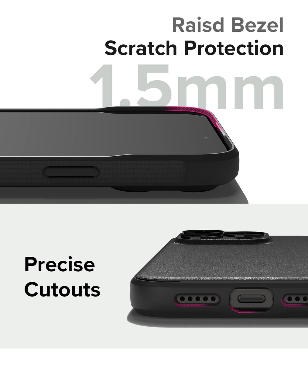 CASE DELGADO MATE RINGKE ONYX PARA IPHONE 15 PRO 6.1 NEGRO - 4
