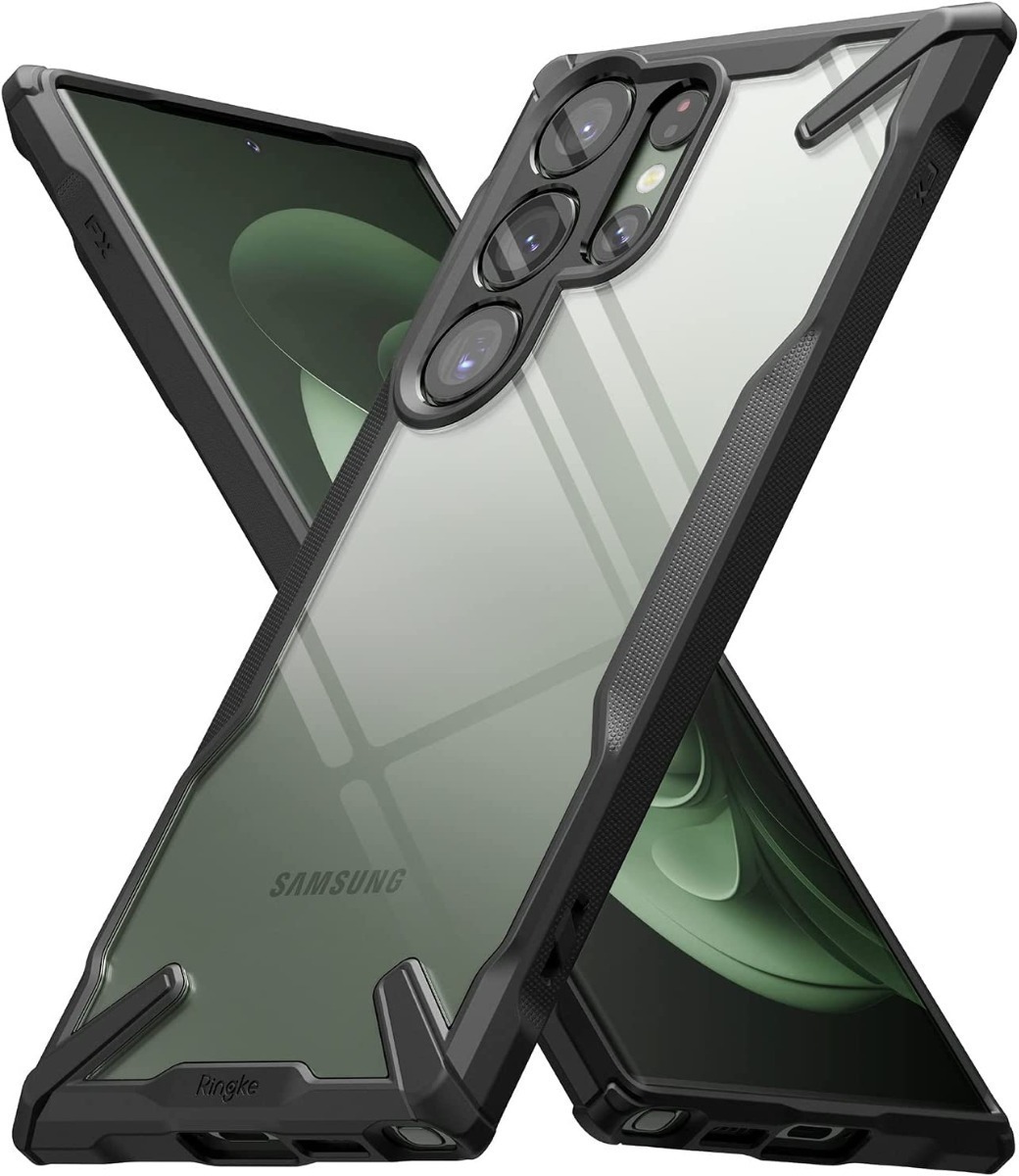 CASE RINGKE FUSION X PARA GALAXY S23 ULTRA 2023 CLEAR BLACK - 1