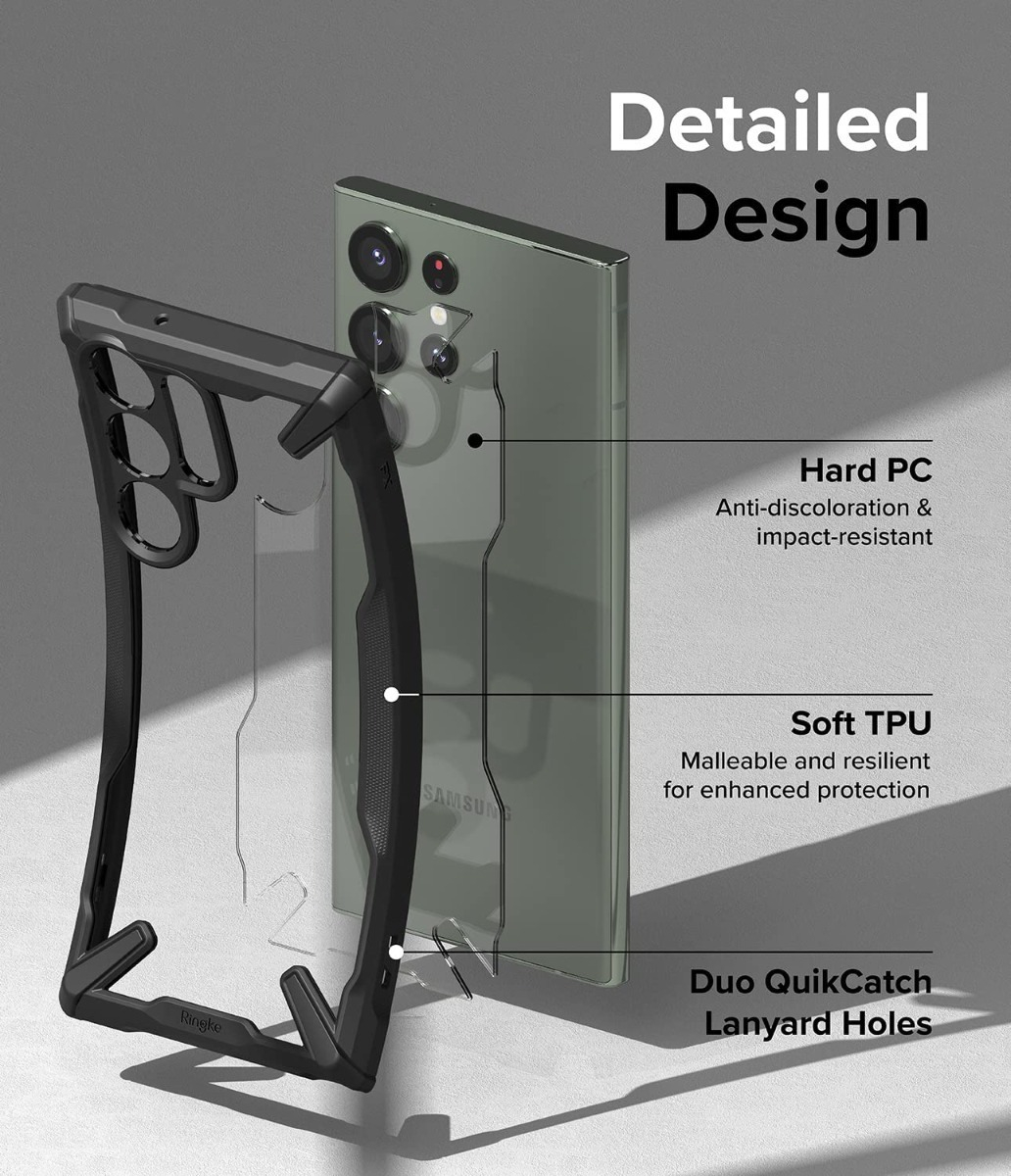 CASE RINGKE FUSION X PARA GALAXY S23 ULTRA 2023 CLEAR BLACK - 6