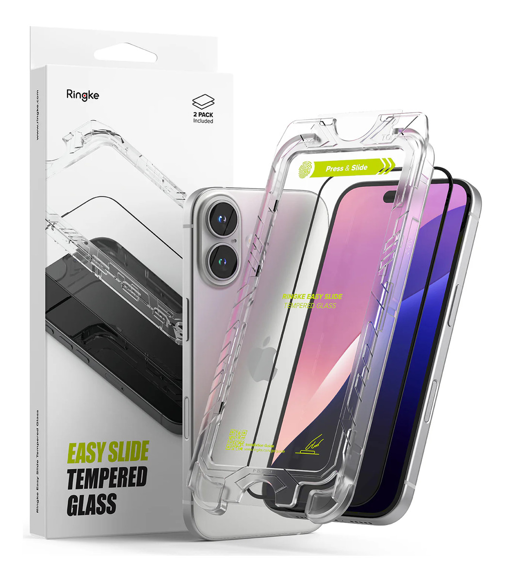 MICA VIDRIO RINGKE EASY SLIDE PARA IPHONE 15 NORMAL 6.1 2PC - 1