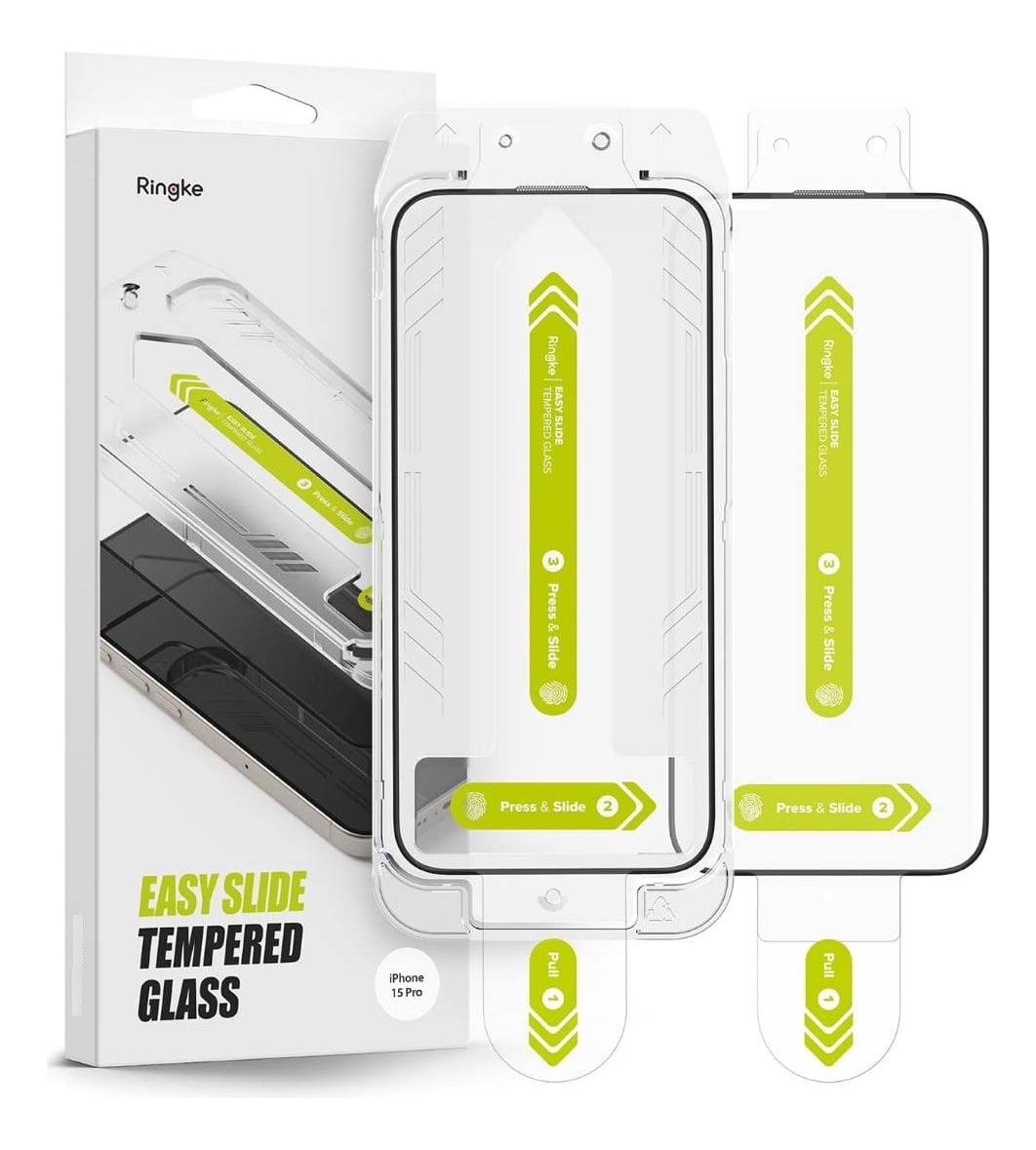 MICA D VIDRIO RINGKE EASY SLIDE PARA IPHONE 15 PRO 6.1 2PACK - 3