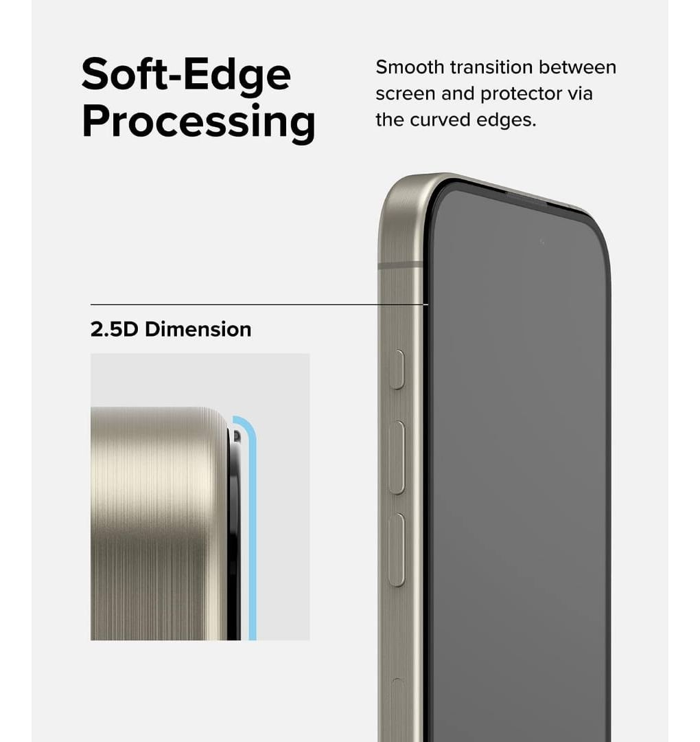 MICA D VIDRIO RINGKE EASY SLIDE PARA IPHONE 15 PRO 6.1 2PACK - 4