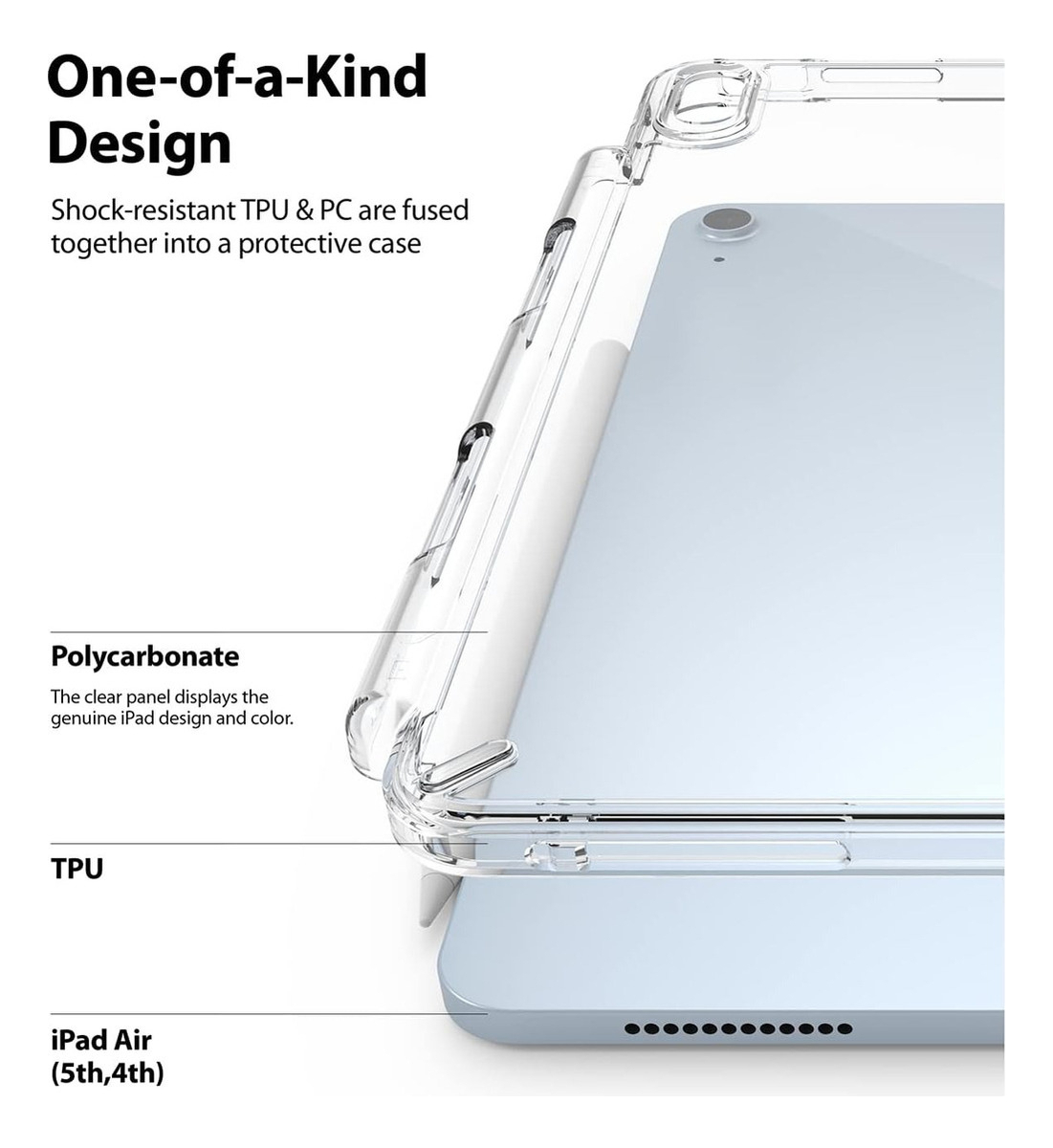 RINGKE FUSION CASE PARA IPAD AIR 11 M3 CHIP (2025) CLEAR - 5