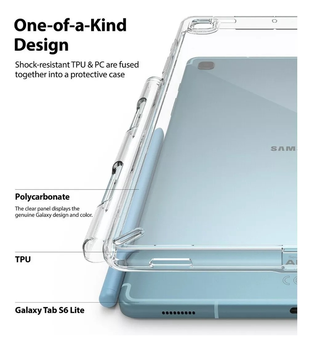 CASE RINGKE FUSION CLEAR PARA GALAXY TAB S6 LITE P610 P615 - 3