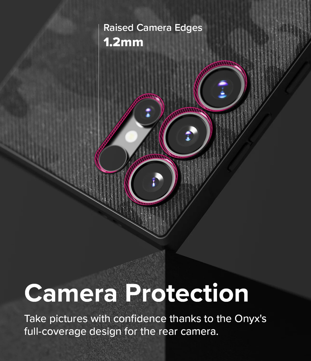 CASE DELGADO RINGKE ONYX PARA GALAXY S24 ULTRA - CAMO BLACK - 3