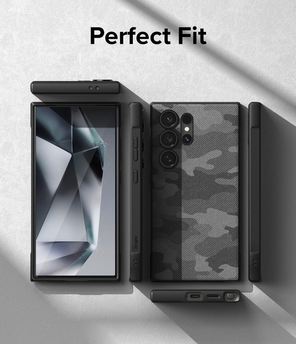 CASE DELGADO RINGKE ONYX PARA GALAXY S24 ULTRA - CAMO BLACK - 5