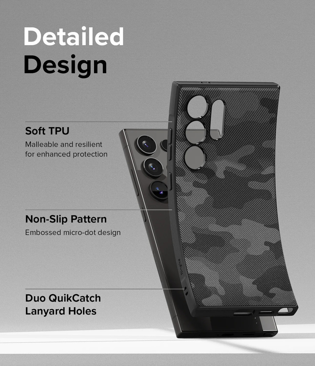 CASE DELGADO RINGKE ONYX PARA GALAXY S24 ULTRA - CAMO BLACK - 6