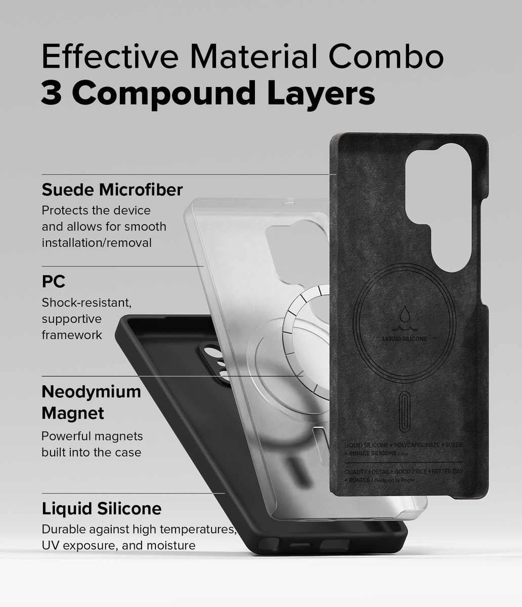 CASE RINGKE SILICONE (MAG) PARA GALAXY S25 ULTRA BLACK - 6