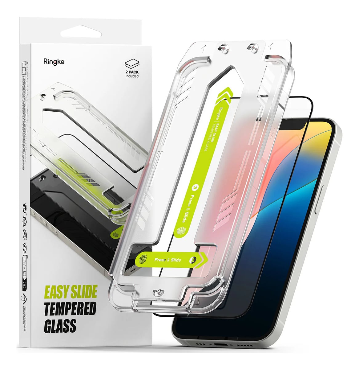MICA VIDRIO RINGKE EASY SLIDE PARA IPHONE 13 PRO 6.1 2PC - 1