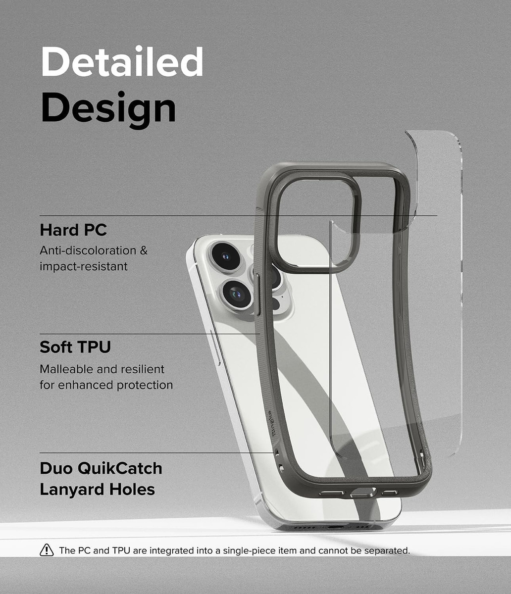 CASE RINGKE FUSION BOLD PARA IPHONE 15 PRO MAX 6.7 TITANGRAY - 3