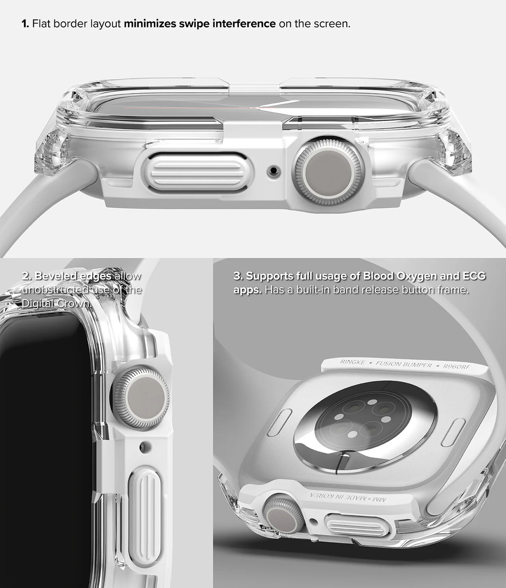 CASE RINGKE FUSION BUMPER PARA APPLE WATCH 10 46MM CLEAR - 5