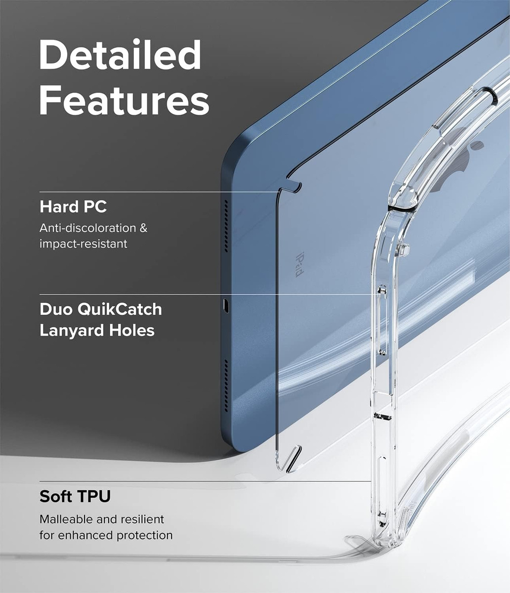 RINGKE FUSION CASE PARA IPAD 10MA GEN 10.9 (2022) CLEAR - 6