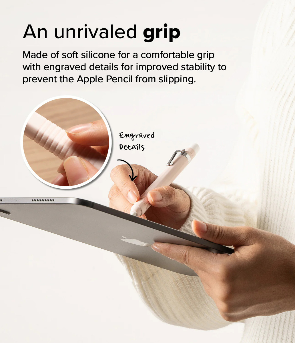 CASE RINGKE SILICONE PARA APPLE PENCIL 2DA GEN | ROSA ARENA - 2