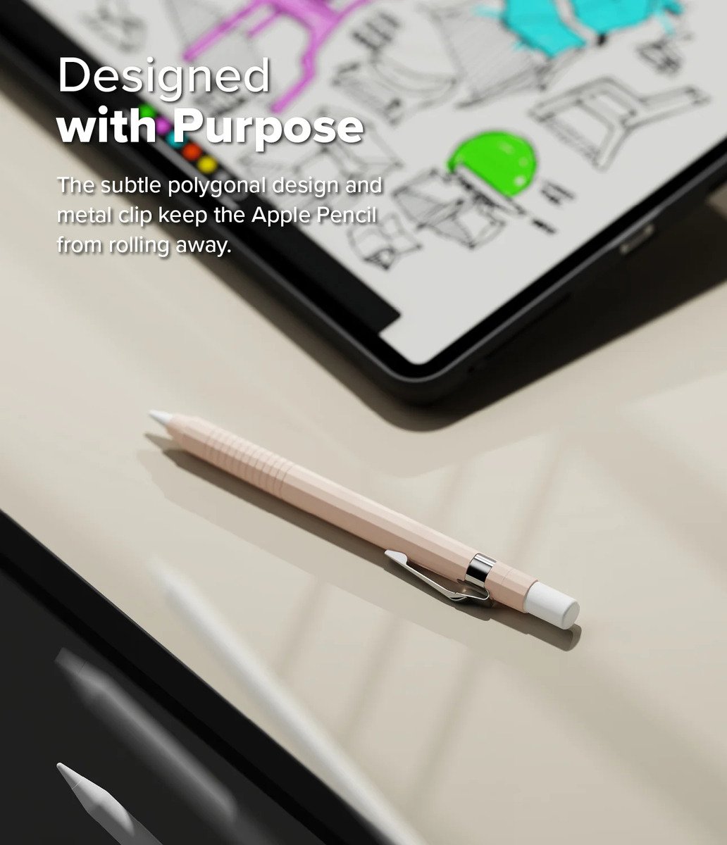 CASE RINGKE SILICONE PARA APPLE PENCIL 2DA GEN | ROSA ARENA - 3