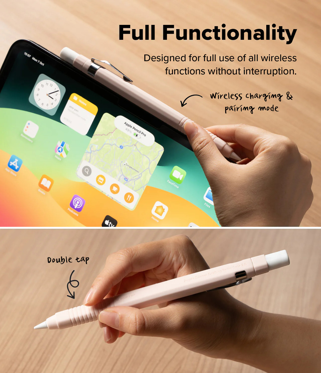 CASE RINGKE SILICONE PARA APPLE PENCIL 2DA GEN | ROSA ARENA - 6