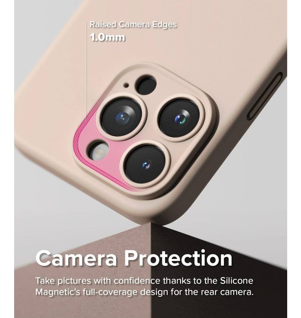 CASE RINGKE SILICONE (MAG) PARA IPHONE 15 PRO MAX 6.7 PINK - 5