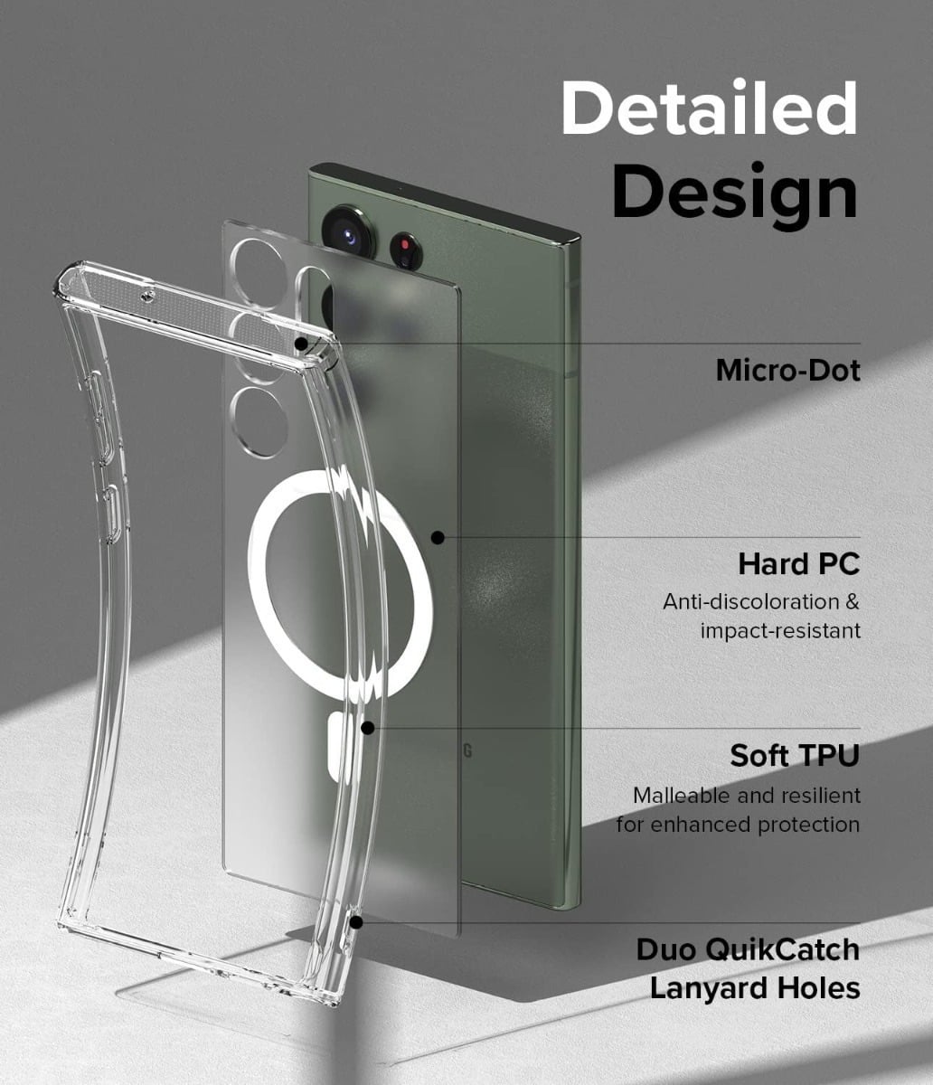 CASE RINGKE FUSION MAGSAFE CLEAR PARA GALAXY S23 ULTRA - 4