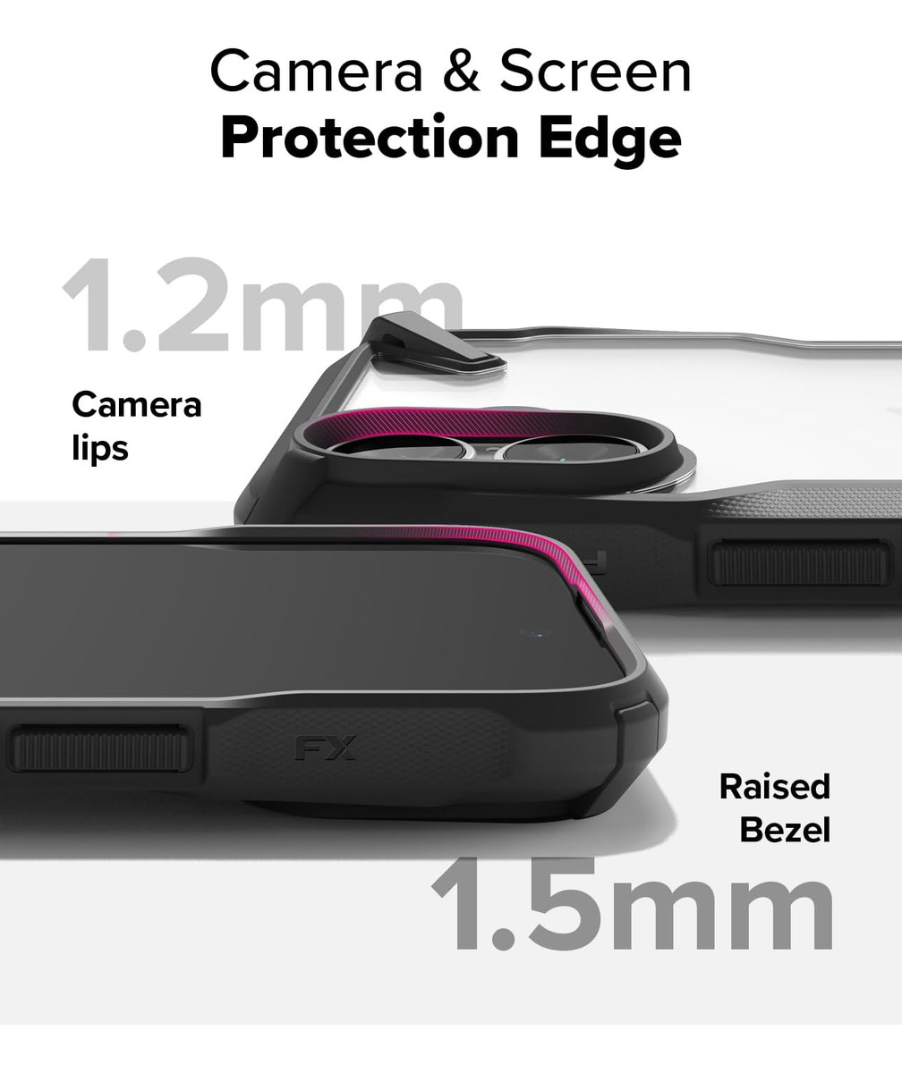 CASE RINGKE FUSION X PARA IPHONE 16 NORMAL 6.1 BLACK - 4