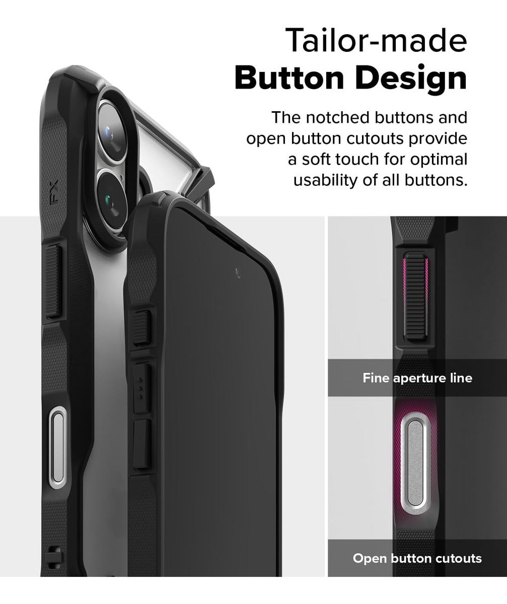 CASE RINGKE FUSION X PARA IPHONE 16 NORMAL 6.1 BLACK - 5