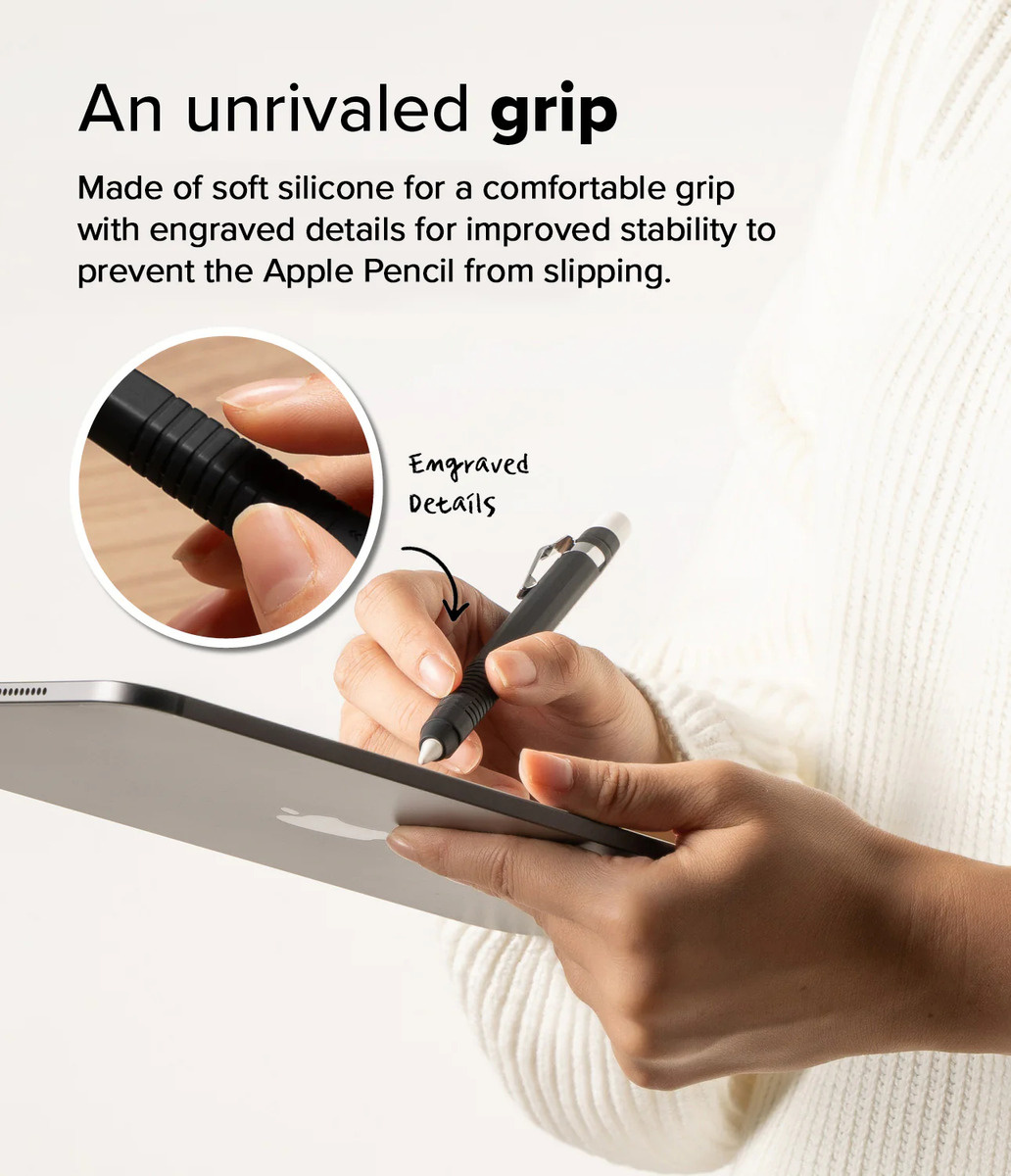 CASE RINGKE SILICONE PARA APPLE PENCIL 2DA GEN | MATTE BLACK - 3