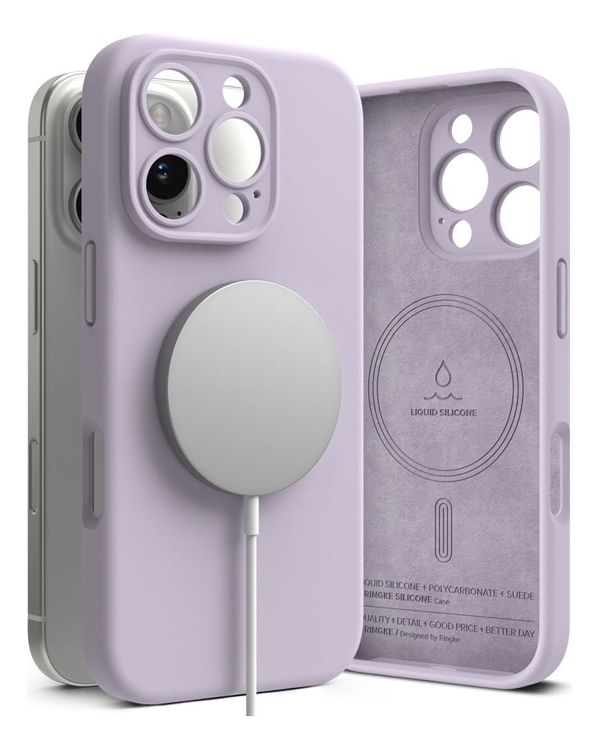 CASE RINGKE SILICONE (MAG) PARA IPHONE 16 PRO MAX 6.9 PURPLE - 1