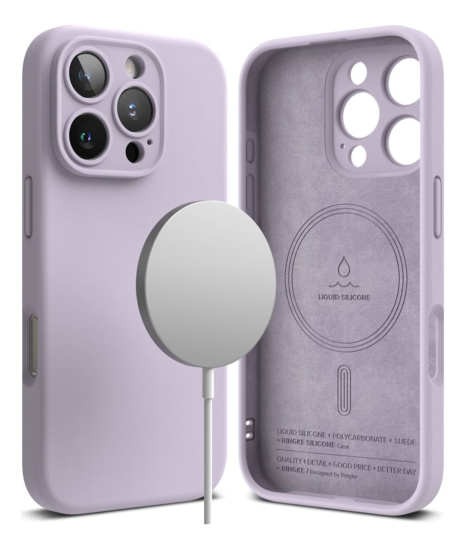 CASE RINGKE SILICONE (MAG) PARA IPHONE 16 PRO MAX 6.9 PURPLE - 2