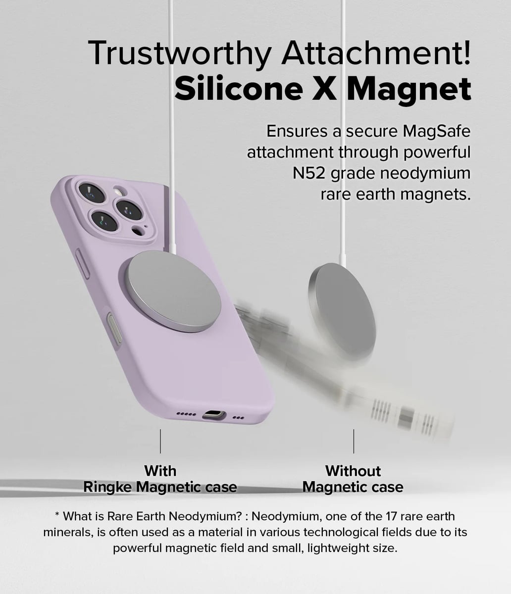 CASE RINGKE SILICONE (MAG) PARA IPHONE 16 PRO MAX 6.9 PURPLE - 3