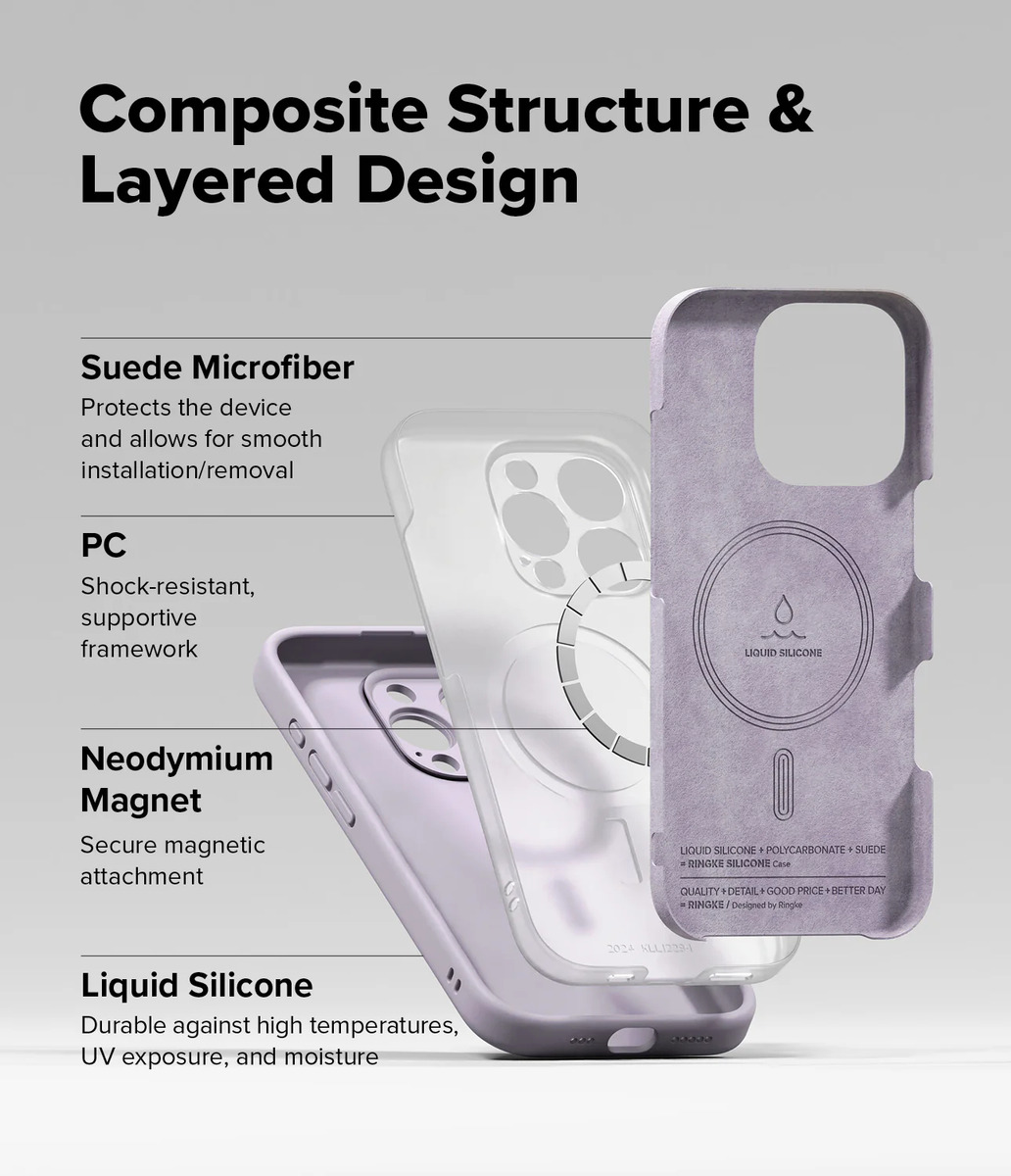 CASE RINGKE SILICONE (MAG) PARA IPHONE 16 PRO MAX 6.9 PURPLE - 4