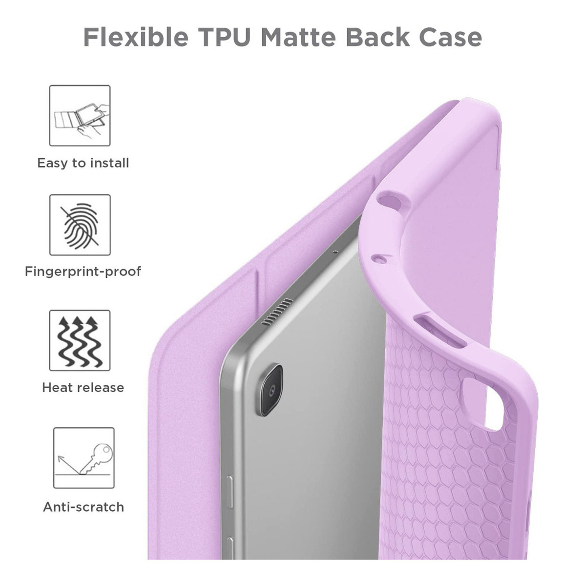 CASE PARA GALAXY TAB S6 LITE P613 P619 C/ PORTALÁPIZ ROSADO - 4