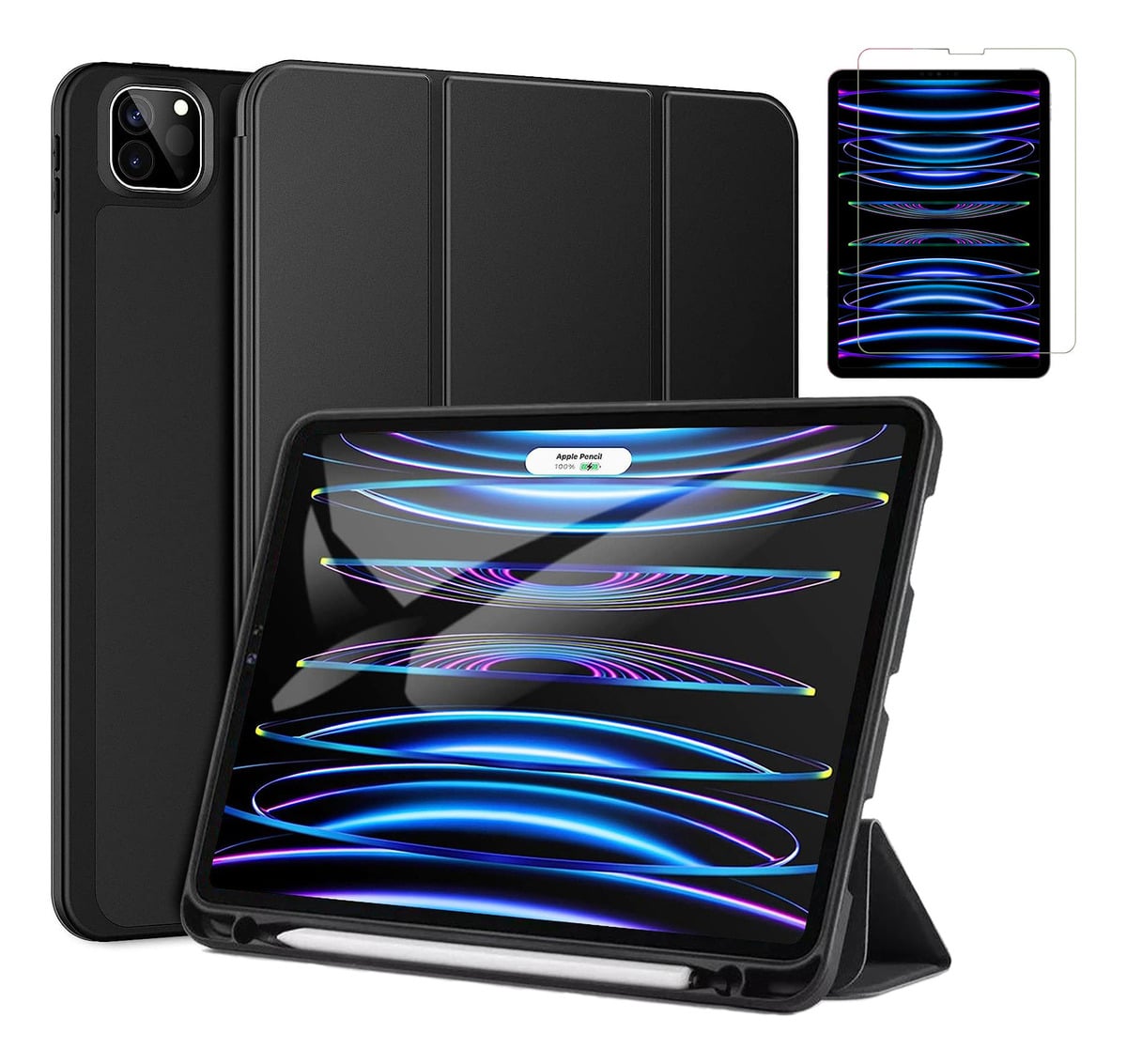 PACK MICA + SMART CASE PARA IPAD PRO 11 3RA M1 / 4TA GEN M2 - 1