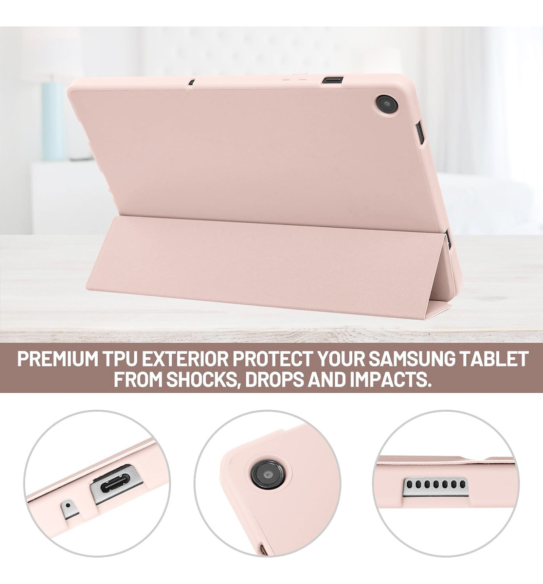 CASE FUNDA ESTUCHE PARA GALAXY TAB A9 PLUS X210 X216 ROSA - 2