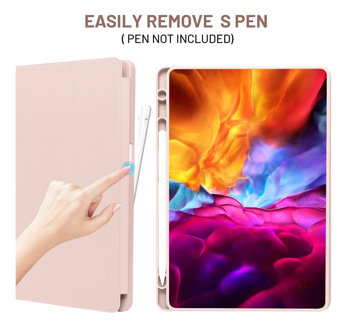 CASE FUNDA ESTUCHE PARA GALAXY TAB A9 PLUS X210 X216 ROSA - 4