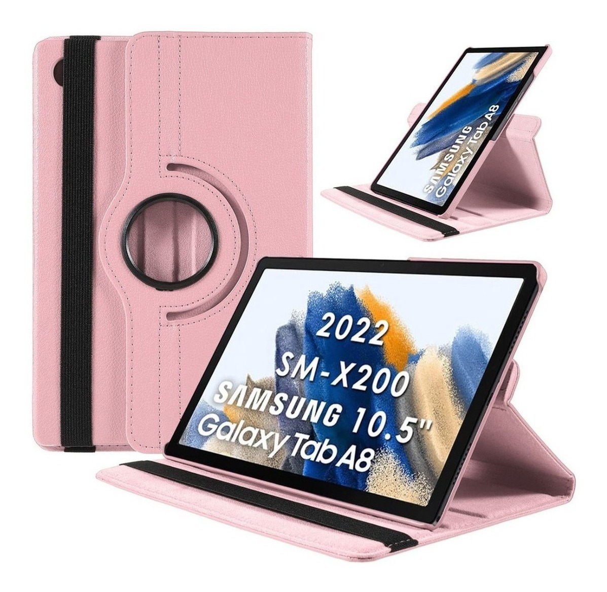 CASE FUNDA PROTECTOR PARA GALAXY TAB A8 10.5 X200 X205 ROSA - 1