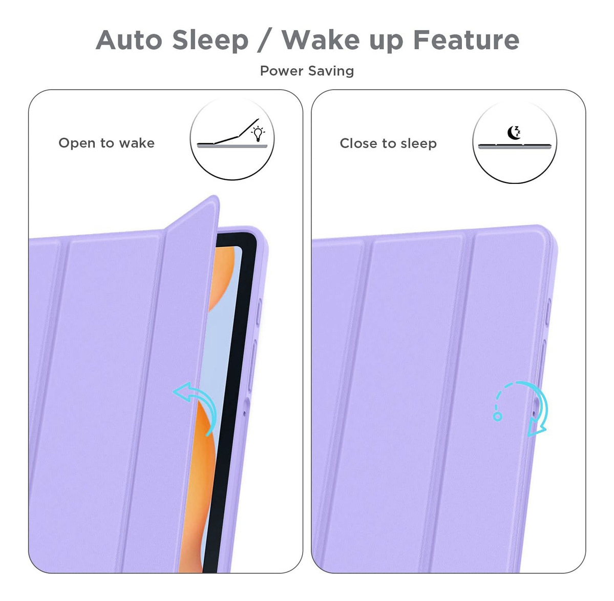 CASE PARA GALAXY TAB S6 LITE P610 P615 C/ PORTALÁPIZ LILA - 5