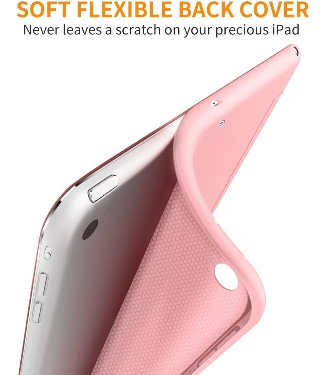 SMART CASE PARA IPAD AIR 1 A1474 A1475 ROSE GOLD SILICONADO - 3