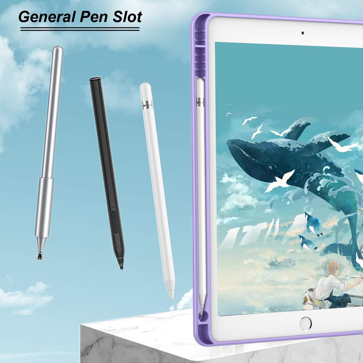 CASE + MICA PARA IPAD 10.2 7MA 8VA 9VA GEN FUNDA PROTECTOR - 6
