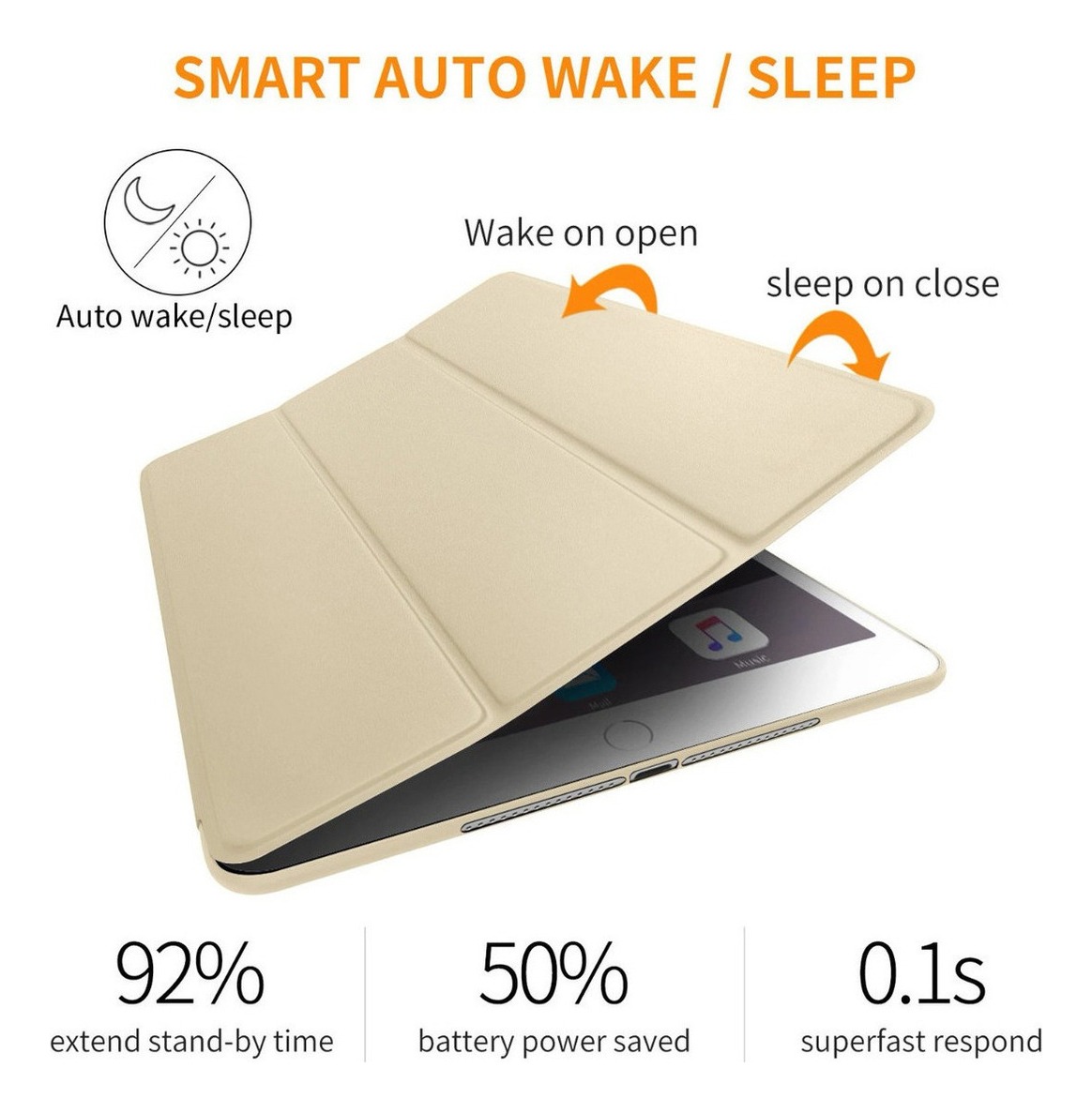 SMART CASE PARA IPAD PRO 10.5 2017 ESTUCHE SILICONADO GOLD - 2
