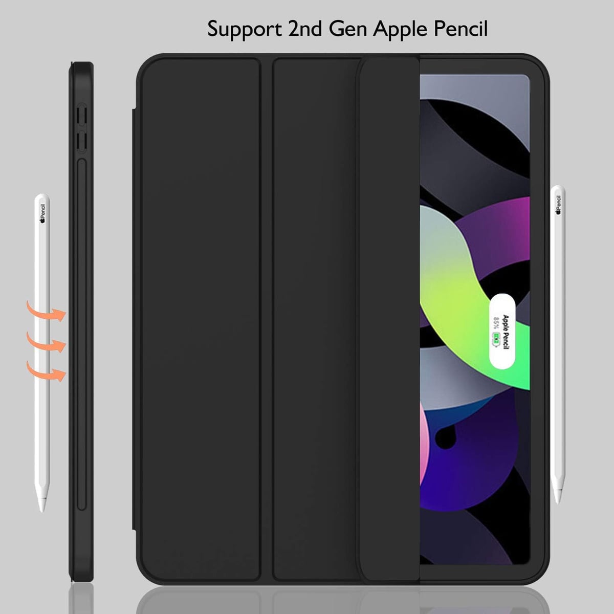 FUNDA SMART CASE PARA IPAD AIR 4 A2316 A2072 CON PORTALAPIZ - 3