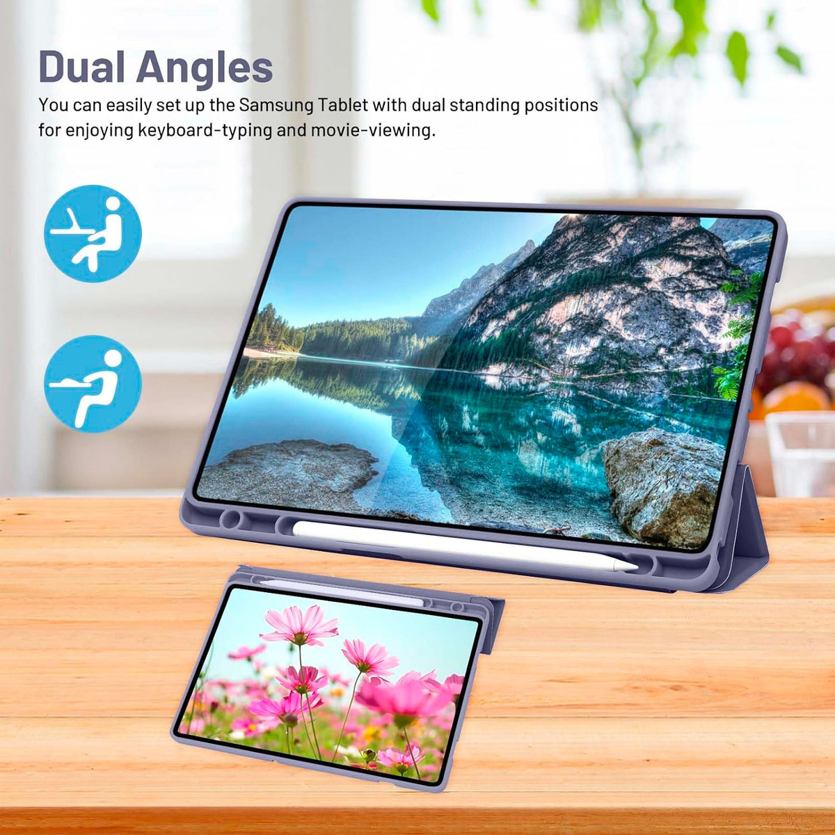 CASE FUNDA ESTUCHE PARA GALAXY TAB A9 PLUS X210 X216 GRISACE - 4